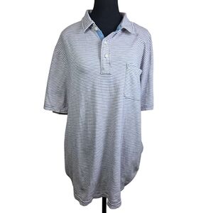 Faherty Sunwashed Polo Shirt I  Sea Fire Stripes Size XL